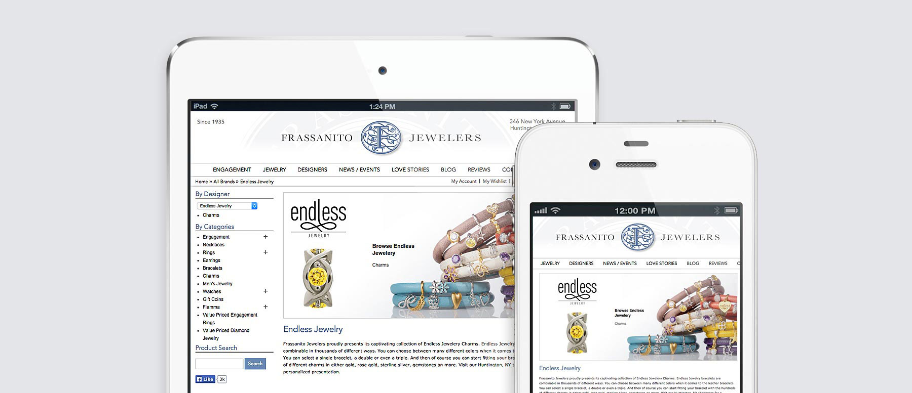 Frassanito Jewelers Responsive Design